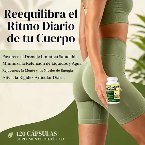 Vista 6 de Cápsulas de drenaje linfático, suplementos de drenaje linfático