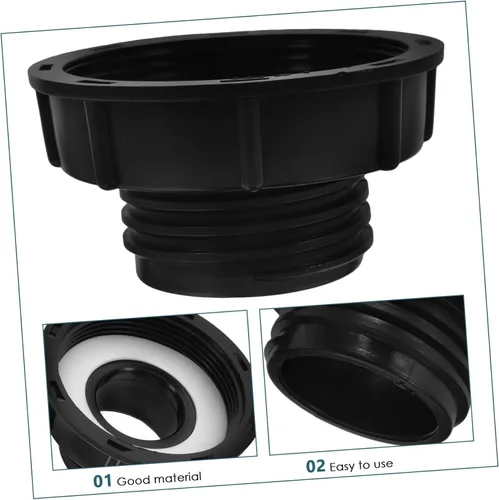 Vista 3 de Balacoo Adaptador de grifo de tanque Te Conector de manguera de 80 a 2 pulgadas, accesorio de tubería roscada, válvula de cabeza plana, adaptador