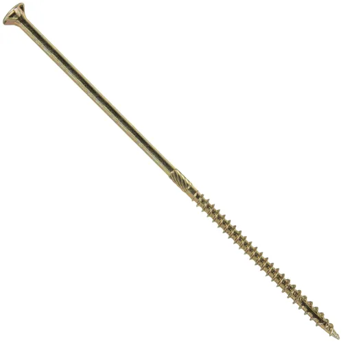 Vista 205 de 8 x 1 revestimiento exterior recubierto de bronce, tornillo de madera multiusos compatible con ACQ, cabeza plana Torx/Star Drive de 1 libra, 288