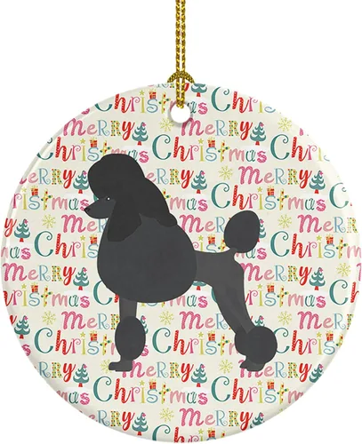 Vista 87 de Caroline's Treasures Abyssinian Sand Terrier - Adorno de cerámica para colgar en el árbol de Navidad, para el hogar, Navidad, fiestas, regalo, 3