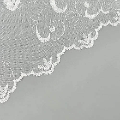 Vista 5 de LMVERNA Triángulo velo Mantilla cabeza cubierta bordado flor velos novia boda accesorio