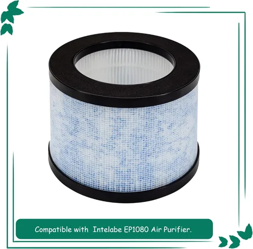Vista 2 de MK01/DH-JH01 Filtro de repuesto True HEPA, compatible con AROEVE MK01 y MK06 y Kloudi purificador de aire DH-JH01, Intelabe EPI080/EP1080