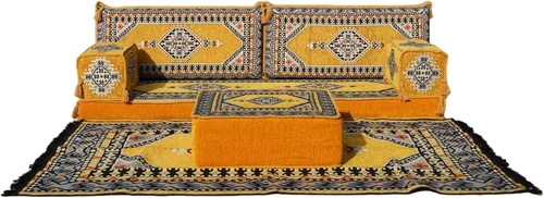 Vista 19 de arabicsofa Sofá de piso árabe Jalsa - Sofá tradicional hecho a mano para sala de estar