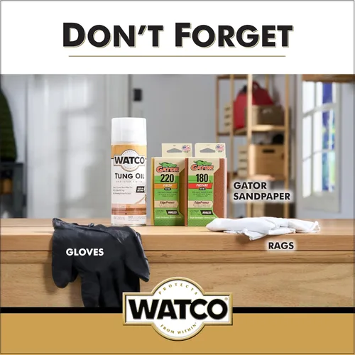 Vista 10 de Watco Tung Oil - Aerosol para acabado de madera, 11.25 onzas