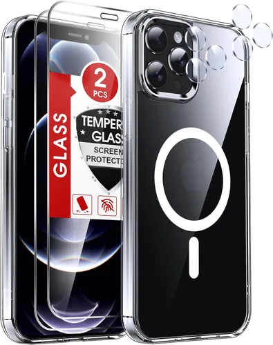 Vista 51 de LeYi Funda para iPhone XR: con protector de pantalla X2 + 2 funda para cámara [compatible con MagSafe] Funda protectora magnética i iphoneXR