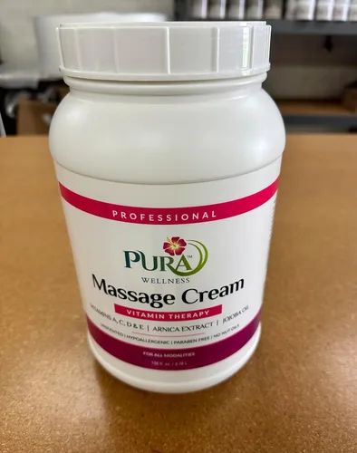 Vista 3 de Vitamin Therapy - Crema de masaje de 1 galón, vitamina E, profesional, terapia de masaje, tejido profundo, sin perfume, hipoalergénico, ingredientes