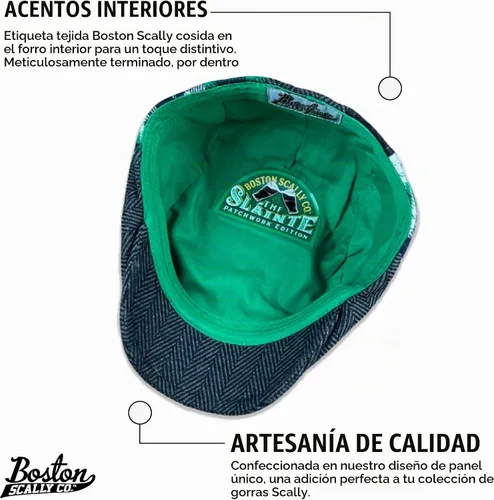 Vista 3 de The Original Boston Scally Cap - Slainte - Gorra de periódico de un solo panel para hombre