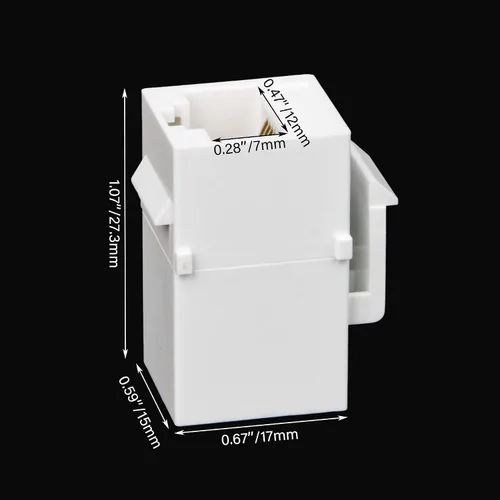 Vista 4 de RDEXP Cat6 RJ45 Ethernet en línea acoplador Keystone hembra a hembra adaptador de enchufe conjunto de 100