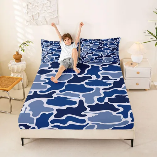 Vista 47 de Erosebridal Camouflage Sheets for Boys Girls Game Console Fitted Sheet,3D Gamer Controller Kids Bedding Sets Army Camo Bed Sets Twin 2 Piece Army