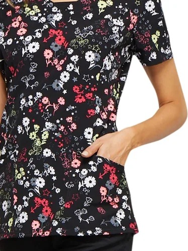 Vista 3 de CHEROKEE Infinity CK609 - Camiseta de cuello redondo para mujer