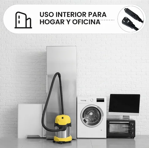 Vista 6 de Cable de extensión de enchufe plano de 3 tomas, certificado UL, cable de extensión para interiores de 16 calibre 1 pie negro de 3 puntas, tira