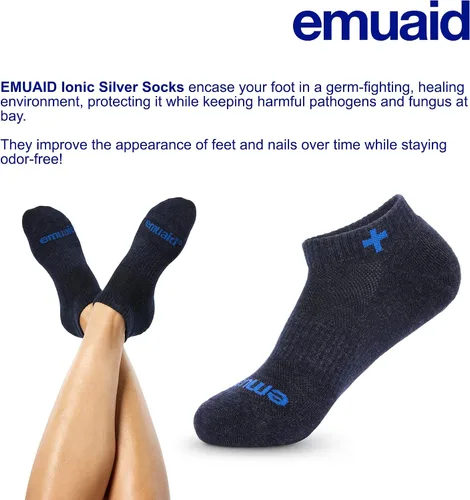 Vista 4 de EMUAID Max Nail Fungus Travel Companion - EMUAIDMAX Máxima Fuerza 0.5 oz con calcetines iónicos plateados es adecuado para hongos en las uñas y pie