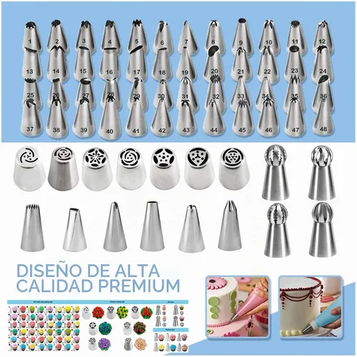 Vista 3 de Makmeng Kit de suministros de herramientas de decoración de tartas, 368 piezas de suministros para hornear con estuche de almacenamiento