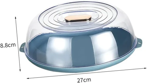 Vista 6 de TIDTALEO Cubierta de tapa de microondas para calentador de alimentos, cubierta de plástico para alimentos, cubierta de placa de alimentos, cubierta