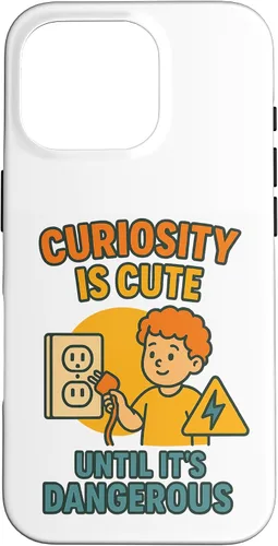 Vista 20 de Curiousity is Cute Workplace & Home Safety Awareness Gift Case for iPhone 16