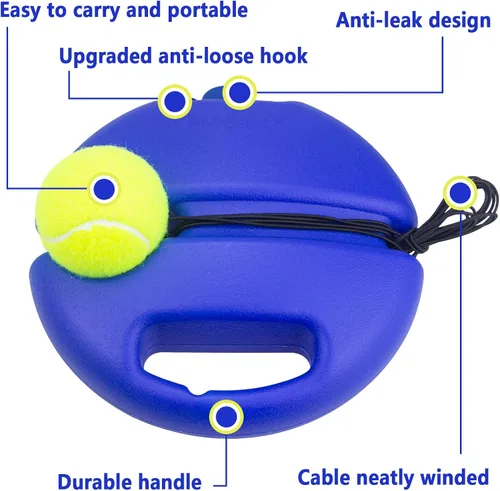 Vista 2 de Kit de pelota de rebote de tenis y entrenamiento con 4 pelotas y 4 cuerdas elásticas para principiantes, niños y adultos