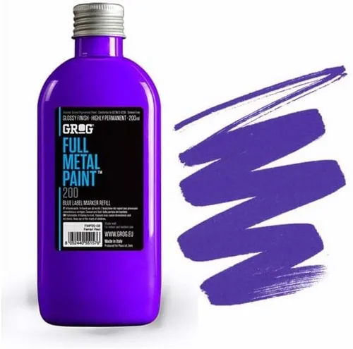 Vista 18 de Grog Ink Full Metal Paint refill 6.8 fl oz Negro