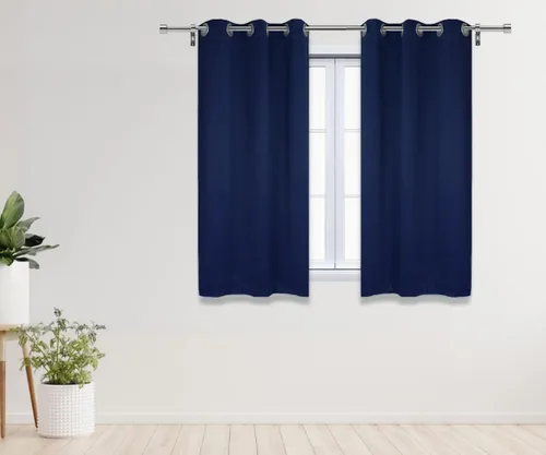 Vista 22 de YOUR CHAIR COVERS - Cortinas opacas de poliéster con ojales - (negro 52 x 63 pulgadas - juego de 2) - para oscurecer la habitación, dormitorio, sala
