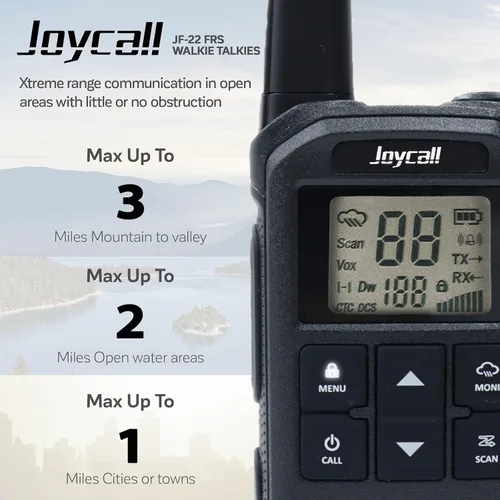 Vista 3 de Walkie Talkies de largo alcance para adultos con alerta meteorológica NOAA Walkie Talkies portátiles recargables 22 radios FRS bidireccionales Negro