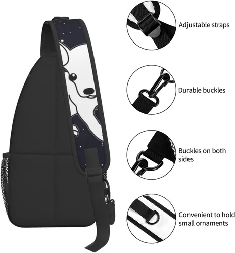 Vista 6 de Chihuahua - Bolsa de hombro para cachorros, mochila de viaje casual con animales divertidos para hombres y mujeres
