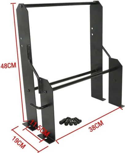 Vista 3 de Harley Quick Release Tour Pack Rack de almacenamiento de montaje en pared compatible con Harley Davidson Touring Road King Electra Street Glide