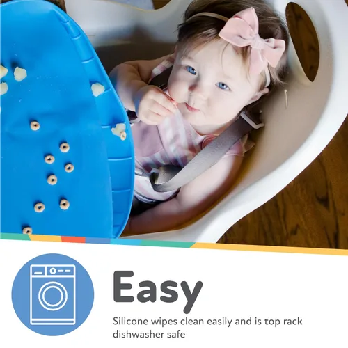 Vista 6 de Nuby Sure Grip Miracle Frog Mat con bolsa de alimentos - Placa de succión para niños pequeños - 6+ meses - Aqua