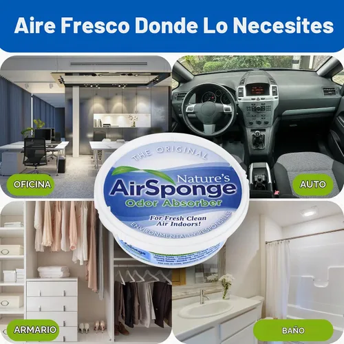 Vista 4 de Delta Nature's Air - Esponja absorbente de olores sin perfume, tina de plástico de 1/2 libras.