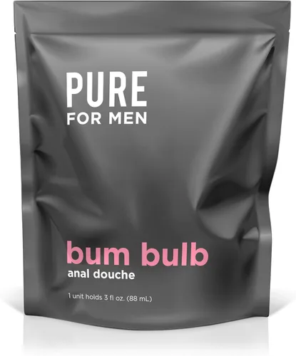 Vista 3 de Pure for Men Bum Bulb Kit de ducha anal con punta desmontable Enema reutilizable, fácil de usar y duradero Capacidad 3 oz (3.0 fl oz)