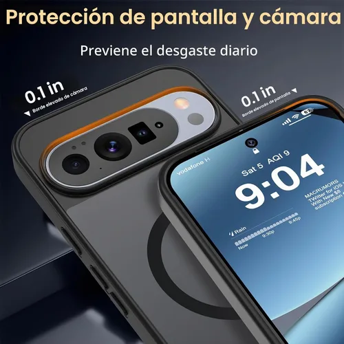 Vista 5 de WRJ Funda magnética para Google Pixel 11 Pro XL para Pixelsnap, color negro