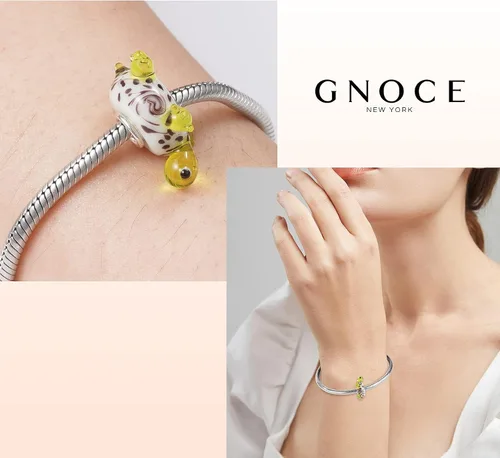 Vista 4 de GNOCE Abalorio de plata de ley 925 con forma de tortuga de cristal de Murano compatible con pulseracollar para mujeres y niñas esposa e hija Plata