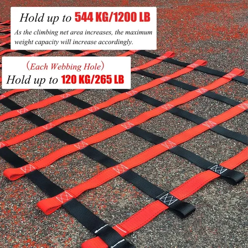 Vista 3 de Red de Carga para Escalar, Columpio de Patio de Juegos al Aire Libre, Accesorios de Conjunto de Columpios para Curso de Obstáculos Ninja para Niños