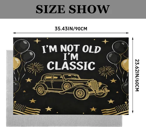 Vista 3 de Area Rug 24x36 in Washable Non Slip Bathroom Rug for Living Room Bedroom Dining Room Birthday Retro 70s car alfombra para cuarto lavable