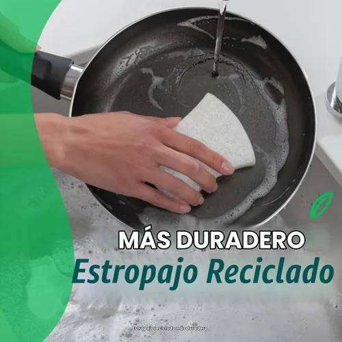 Vista 5 de Scotch-Brite Greener Clean - Esponja antiarañazos para limpieza, esponja para lavar platos, limpieza de cocina, rendimiento superior y fabricada