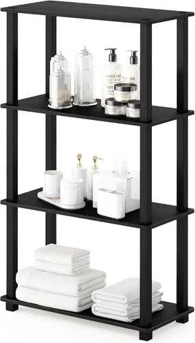 Vista 55 de Furinno Turn-N-Tube Organizador de encimera de cocina, estante organizador de encimera de esquina de 2 niveles, estante esquinero, para cocina