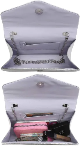 Vista 11 de Dasein Bolso de noche para mujer, embragues de fiesta, bolsos de boda, cóctel, baile de graduación, bolsos con purpurina esmerilada