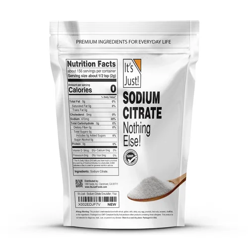 Vista 2 de It's Just - Citrato de sodio, espesante de grado alimenticio, sin OMG, emulsionante de salsa de queso, esferificación, conservar alimentos, 11 onzas
