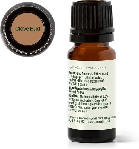 Vista 7 de Plant Therapy Aceite esencial de clavo de olor, 0.3 fl oz (1/3 oz), 100% puro, sin diluir, aromaterapia natural, apoyo inmunológico, alivio