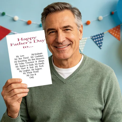 Vista 6 de OJsensai Tarjeta de feliz día del padre para marido, divertido regalo del día del padre de parte de la esposa, tarjeta del día del padre dulce