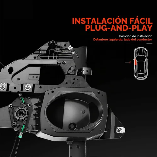 Vista 4 de A-Premium Elevalunas Eléctrico Delantero Lado Del Conductor Sin Motor