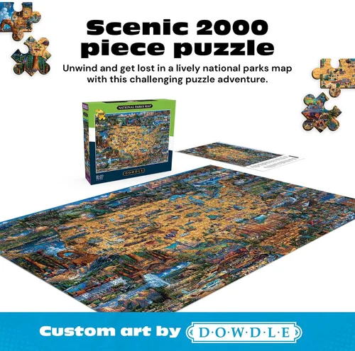 Vista 2 de Buffalo Games - Eric Dowdle National Parks - Rompecabezas de 2000 piezas para adultos Intermediate to Expert, Made in USA, Recycled Board