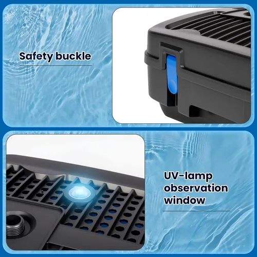 Vista 6 de Anbull Bomba de fuente de filtro de estanque, bomba de agua sumergible de 660 GPH 110 V/50 W para estanques al aire libre, sistema de filtro