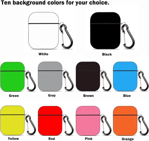 Vista 6 de Funda personalizada con tu foto, texto, nombre, funda personalizable compatible con Airpod, funda personalizada con llavero