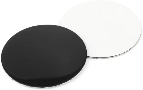 Vista 5 de RTRHINOTUNING 4 adhesivos para tapas centrales de ruedas de 45mm/1.77in. Emblemas y calcomanías negros de aluminio