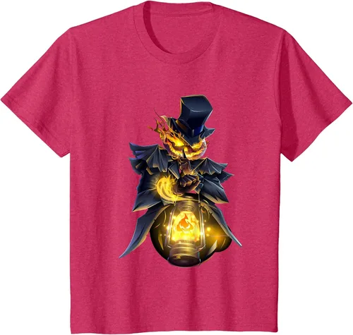 Vista 20 de Halloween Pumpkin Scary Jack O Lantern Boy Girl Men Women T-Shirt Negro