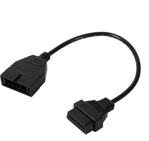 Vista 3 de Adaptador de diagnóstico OBD2 de 12 pines a 16 pines para herramientas de reparación automática de vehículos, adaptador de herramienta