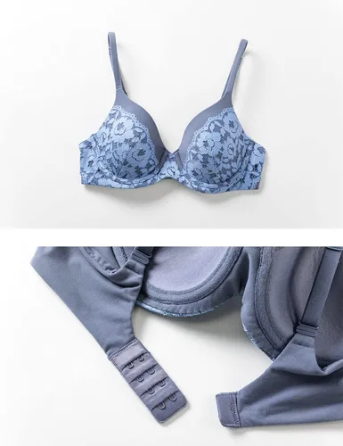 Vista 6 de DOBREVA Brasier de encaje de cobertura completa para mujer, ligeramente forrado, con aros, suavizado
