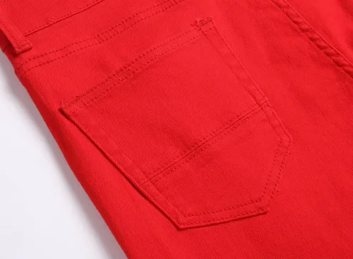 Vista 9 de Jeans ajustados para hombre, pantalones de mezclilla elásticos rasgados