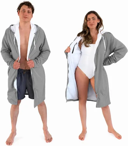 Vista 6 de MACAR Parka de natación impermeable con forro de toalla, ideal para actividades junto a la piscina y al aire libre