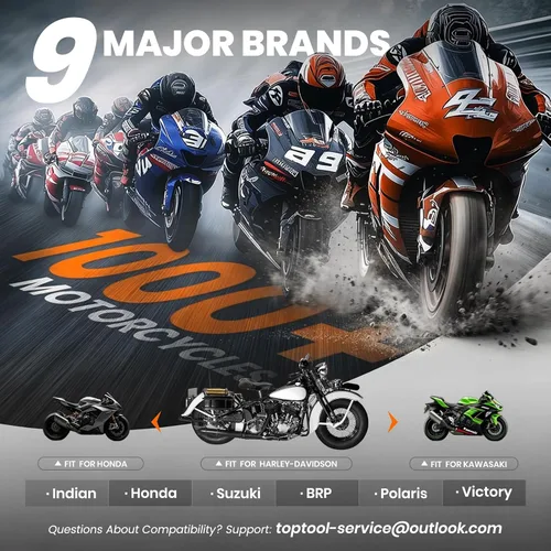 Vista 4 de ANCEL Escáner de motocicleta MT500 PRO, herramienta de diagnóstico OBD2 de sistema completo con reinicio de servicio rápido y programación avanzada