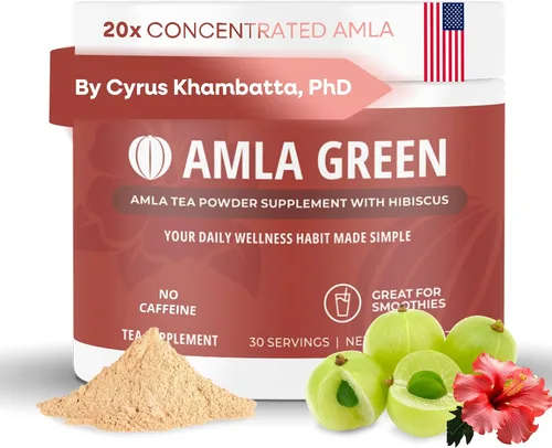 Vista 12 de Amla Powder & Immunity Blend Superfood Suplemento con saúco, 20 veces amla ultra concentrado, apoyo inmunológico, hecho con jengibre, canela, menta